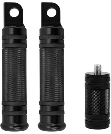 HCmotorku Repose-pieds de moto mâles en aluminium CNC pour Harley Sportster 883XL Touring Trike Dyna Softail Pédale Noir