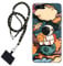 WUACYEAMING Case Compatible with iPhone 7 Plus/8 Plus,Clear with Design Soft TPU Shock Absorption Slim Embossed Pattern anime aviator Rocket+Cell Phone Lanyard ×1