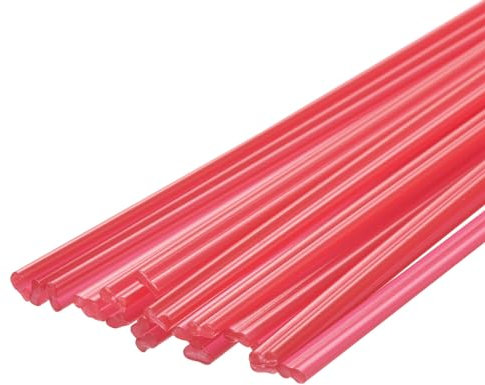 QUARKZMAN 20Pcs de Baguettes de Soudage en Plastique de 8 Pouces pour PP, pour Pare-Chocs de Voiture, Réparation de Kayak, Soudeur Plastique, Rouge