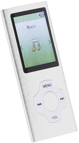 Lettore MP3 con Bluetooth 5.0, Lettore Musicale Digitale Portatile MP3 MP4 Altoparlante Integrato, Schermo da 1,8 Pollici, Registratore Vocale, Supporta Espansione Fino a 128 GB