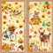 9 Blatt Herbst Fensterbilder Selbstklebend, Alluring Thanksgiving-Herbst-Deko, Herbstdeko Fenster Aufkleber, Blätter Fenster Doppelseitig für Kinderzimmer Cafe Buchhandlung Party 20x 30cm