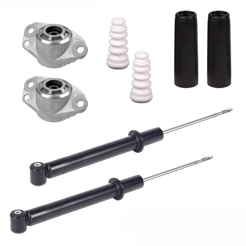 2 Gas Stoßdämpfer + Domlager hinten für A3 8P Golf 4 Bora Polo 6R