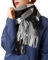 Enwokran Damen Winter Senior Plaid Kaschmir Schal Kariert Pashmina Übergroßer Herbstschal Stolen Tartan Schultertuch Mit Quasten Klassisches Karomuster Warmer Oversized Fransen Poncho (Schwarz Weiß)