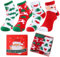 Yisight Calzini Natalizi Termici - 4 Paia in Pile di Corallo, Calze Regalo Pelose e Colorate per Donna