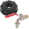 SOLUSTRE Wasserspeier wasserhahnanschluss ibc-tank zubehör IBC-Tote-Wassertank-Adapter Passend für IBC-Tank IBC-Gartenschlauchhahn Tippen Sie auf IBC-Behälter Wassertankhähne Kupfer Silver