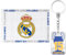 Bandera oficial del Real Madrid Club de Fútbol + Llavero 15 Champions | 150 x 100 cm - Fondo Escudo en el centro RMCF | Producto Oficial