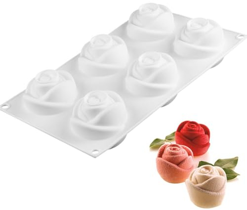 HGSHUO Rose Silikonform Blume Backform Kuchenform Silikon Valentinstag Muttertag Kuchenbackform Rosen Mousse Schokoladenformen Soap Valentinstag Hochzeit