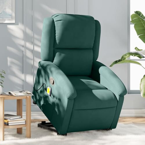 IKAYAA Massagesessel Fernsehsessel mit Aufstehhilfe Aufstehsessel TV Sessel mit Liegefunktion Relaxsessel Verstellbar Massagefunktion Liegesessel Wohnzimmer