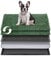 Petcozife Dog Grass Pee Pad with Tray, 76x51cm Large Toilet for Puppy Potty Training with 2pcs Artificial Grass, Reusable Indoor Dog Litter Tray for Balcony Apartment, Washable, Less Odor