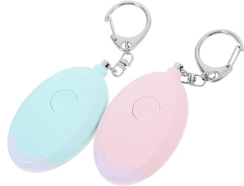DOITOOL 2sets Siren Alarm Keychain Led Light Personal Emergency Alarm for Women Home Security for Joggers Elderly 130db Device 2pcs*2
