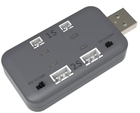 EMAX PH2.0 1S 2S Battery USB Charger 4.35V/8.4V 2A 4 Channel 1S 2S LiPo Charger with PH2.0 Connectors