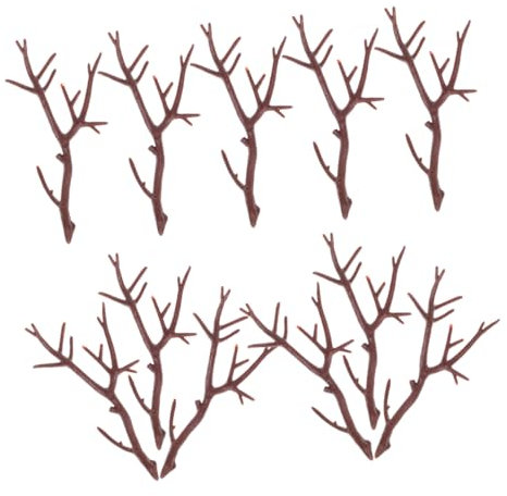 VILLFUL 20 Stück Weihnachtsgeweih Zubehör, Künstliche Hirschgeweihe, Hirschgeweih Ornamente, Künstliches Geweih, Rentiergeweih Zum Basteln, Geweih, Miniatur Weihnachtsdekoration,