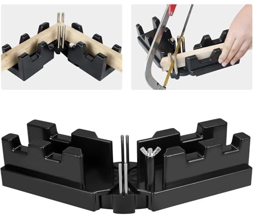 Mitre Block - Strumenti per la lavorazione del legno, strumento 2 in 1 per smussatura e smussatura, per battiscopa precisi a 85-180°, installazione di tubazioni, lavorazione del legno e