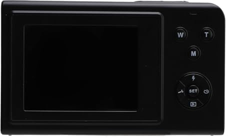 KAKAKE 2.4 Inch Screen Vlogging Camera with Fill Light Portable Camera for Wedding Ceremony Lithium Battery for Travel Plastic (Black)