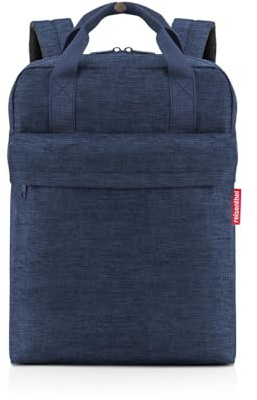reisenthel allday backpack M twist navy - vielseitiger Rucksack für Alltag, Reisen, Einkaufen oder Arbeit - wasserabweisend, Handgepäck zugelassen