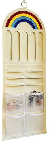 Porte-nœuds à cheveux Support mural - Tissu de rangement Cintre de rangement, Stylish pour pinces à cheveux avec griffe, serre-tête Bijoux Lunettes de pour cheveux | Utilitaire d'intérieur