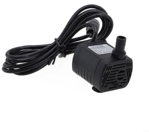 RiseNova DC 12V Brushless Submersible Pump 200-300L/H Quiet Operation Stainless Steel Shaft for Aquarium Fountain Garden(DC5.5V~12V)