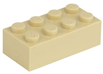 Q-Bricks Beutel 500Stck. Bausteine 2x4 Elfenbein 094