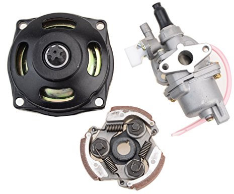 GOOFIT 2 Tiempos 13mm Minimoto Carburador Motor con Cambios Embrague reemplazo para 23cc 33cc 43cc 47cc 49cc Pocket Bike Quad Desbrozadora Dirt Pit Bike Super Bike Motocross ATV