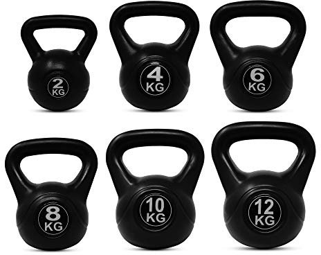 EXTREME FITNESS Vinyl Kettlebell Strength Weight Fitness Home Gym Workouts Kettlebells 2-24kg (10kg)