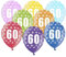 10 kunterbunte Luftballons 60. Geburtstag Ballon 60 Made in EU Größe 30cm Metallic Deko 60 Geburtstag Frauen Männer 60 Birthday Ballon Zahl 60