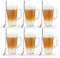 Vivo Latte Kaffeegläser 6er Set - Genießen Sie cremige Lattes/exotischen Tee/Cappuccino/Cocktails - Kaffeeliebhaber Glas-Set