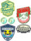 MG639 / 6X Aufkleber SURF Breite je ca. 6,5 cm / 3cm Surfing Beach Hawaii California Malibu Wave Board Rider Sticker Tuning Oldtimer Vintage Retro Look Style Kult V8
