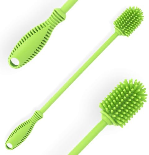 ddLUCK Flaschenbürste Silikon Baby,31cm Flaschen flaschenreiniger Brush isolierflasche babyflaschen bürste,Water Bottle Flasche Cleaner für trinkflasche wasserflasche sportflasche thermoskanne(Grün)