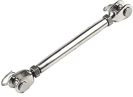 Stainless Steel Turnbuckle, BE-TOOL M8 Stainless Steel Closed Body Jaw Turnbuckle Rigging Screw Jaw for Adjusting Tension On Ropes, Cables and Lines