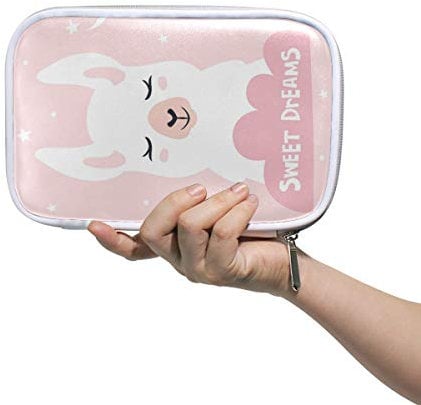 ISAOA Großes Fassungsvermögen, multifunktionales Federmäppchen für die Schule, niedliches Lama mit süßen Träumen, stabiles Schreibwarenetui, Kosmetiktasche, Etui für Stifte, Make-up, Pinsel, Notizbuch