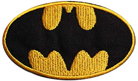KHILJEE COLLECTION Batman-Logo Superhelden-Aufnäher, 5 x 8,5 cm, Dunkelblau, Mittel, 1 Stück