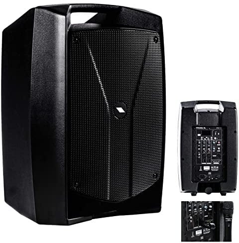 PROEL V10FREE - Sistema audio completo alimentato a batteria, Cassa Attiva Monitor Diffusore bi-amplificato a 2 vie da 400W di Picco, Nero (V10FREE)