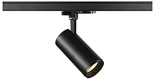 SLV 3 Phasen System Leuchte NUMINOS® DALI M / LED 3-Phasen-Strahler, Spot, Decken-Strahler, Decken-Leuchte, Schienensystem, Innen-Beleuchtung / 2700K 20.1W 1885lm schwarz dimmbar 60Grad