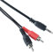 Switch Electronics 1m Red/Black Twin Phono Male RCA to 3.5mm Stereo Plug Lead Adapter Audio Cable Y Splitter