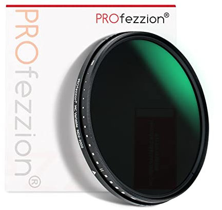 PROfezzion 52mm Variabler Graufilter ND2-ND2000 Einstellbar ND Filter für Canon EF-S 24mm f2.8, Sigma 30mm f1.4, Fujifilm XC 15-45mm f3.5-5.6, Nikon AF-S DX 18-55mm f/3.5-5.6G Objektive