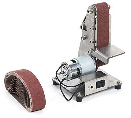 Elektrischer Bandschleifer Mini Grinder mit 895 Spindelmotor 100W Poliermaschine Bandschleifmaschine 4500-9000 U/min einstellbar