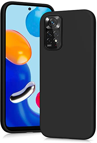 YATWIN Hülle für Redmi Note 11 / Redmi Note 11S, Silikon Handyhülle mit Futter, 1mm Kamera und Displayschutz, Dünn & Leicht, Anti Kratzer Case, Schwarz