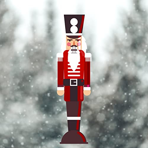 Giant Nutcracker Soldier Extra Large Christmas Window Stickers Reusable - Double Sided Extra Large Christmas Decorations - Soldier 4