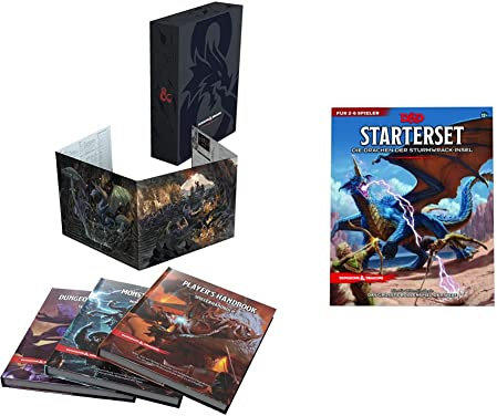 Dungeons & Dragons Core Rulebook Geschenk-Set (Deutsche Version) & Starterset: Die Drachen der Sturmwrack-Insel (Deutsche Version)