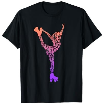 Rollschuhe Roller Skates Symbole Mädchen Rollschuh T-Shirt
