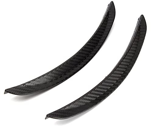 BYNYXI 2 Stück Auto Rad Augenbrauen Kotflügelverbreiterung Schutzleisten, 25cm 3D Kohlefaser Radlaufverbreiterung Universal Radlauf Antikollisionsstreifen Kotflügel Auto Rad Schutz Verbreiterung