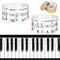 URAQT Abnehmbare Klaviertastatur Notenetiketten,88 Tasten Klaviertasten Noten Aufkleber Wiederverwendbar Anfänger PVC Klaviernoten Anleitung Keyboard Noten Aufkleber für Kinder und Anfänger