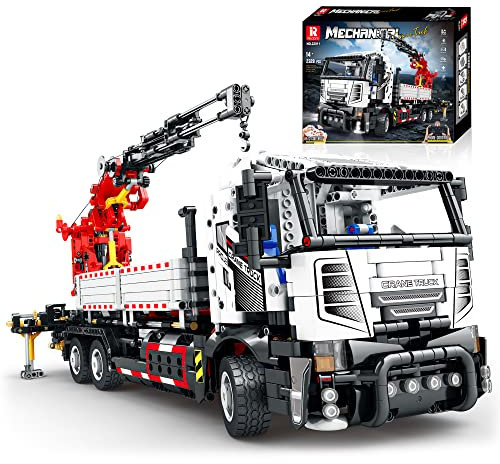Reobrix Technic 22011 Kit de Construction télécommandé pour Camion 2328 pièces, modèle de Voiture High-Tech, Grande capacité Multifonction, Blocs de Serrage compatibles avec Lego, Cadeau pour