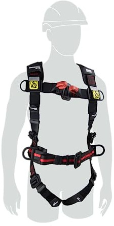 Miller H500 Arc Flash Safety Harness, Suitable for Rail/Telecom/Utilities, Lightweight, Thick Waist Belt, Dielectric Back and Side D-Rings, Protected Label Pouch, Size 1, FPXARCM-HSEU