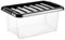 VTL® PLASTIC STORAGE BOXES WITH LID - BLACK LID - 17 SIZES - HOME - BEDROOM - GARAGE - OFFICE - SCHOOL - STORAGE - NESTABLE - STACKABLE (13 LITRE, 1 BOX)