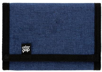 Color Pop Portefeuille à Scratch Couleur Marine et Noir, PU 13,5 x 10 cm
