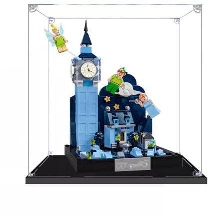Acryl-Vitrine für Lego Disney 43232 Peter Pan & Wendy's Flug über London, staubdichte Displaybox, kompatibel mit Lego, Vitrine, Geschenk (2 mm, transparent)