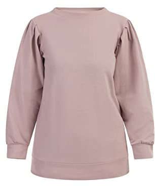 ECY Felpa Maglia di Tuta, Rosa Antico, XS-S Donna