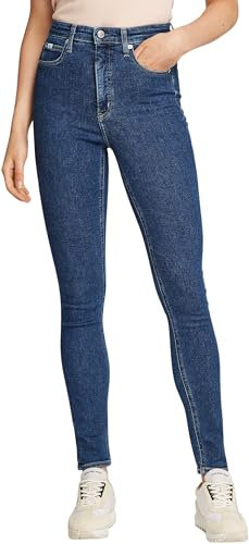 Calvin Klein Damen Jeans Hose High Rise Skinny Fit, Blau (Denim Medium), 29W/30L