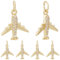 Beebeecraft 1 Box 10 Stück Flugzeug Charms 18 Karat Vergoldet Zirkonia Flugzeug Flug Flugzeug Fluggesellschaft Transport Anhänger Charm Mit Biegeringen Für Die Herstellung